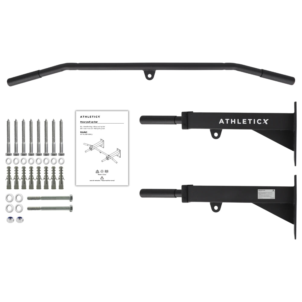 Pull up bar wandmontage - Max. 150 kg - Zwart