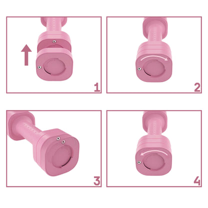 Verstelbare dumbbell - 0.9 t/m 2.3 kg - Roze