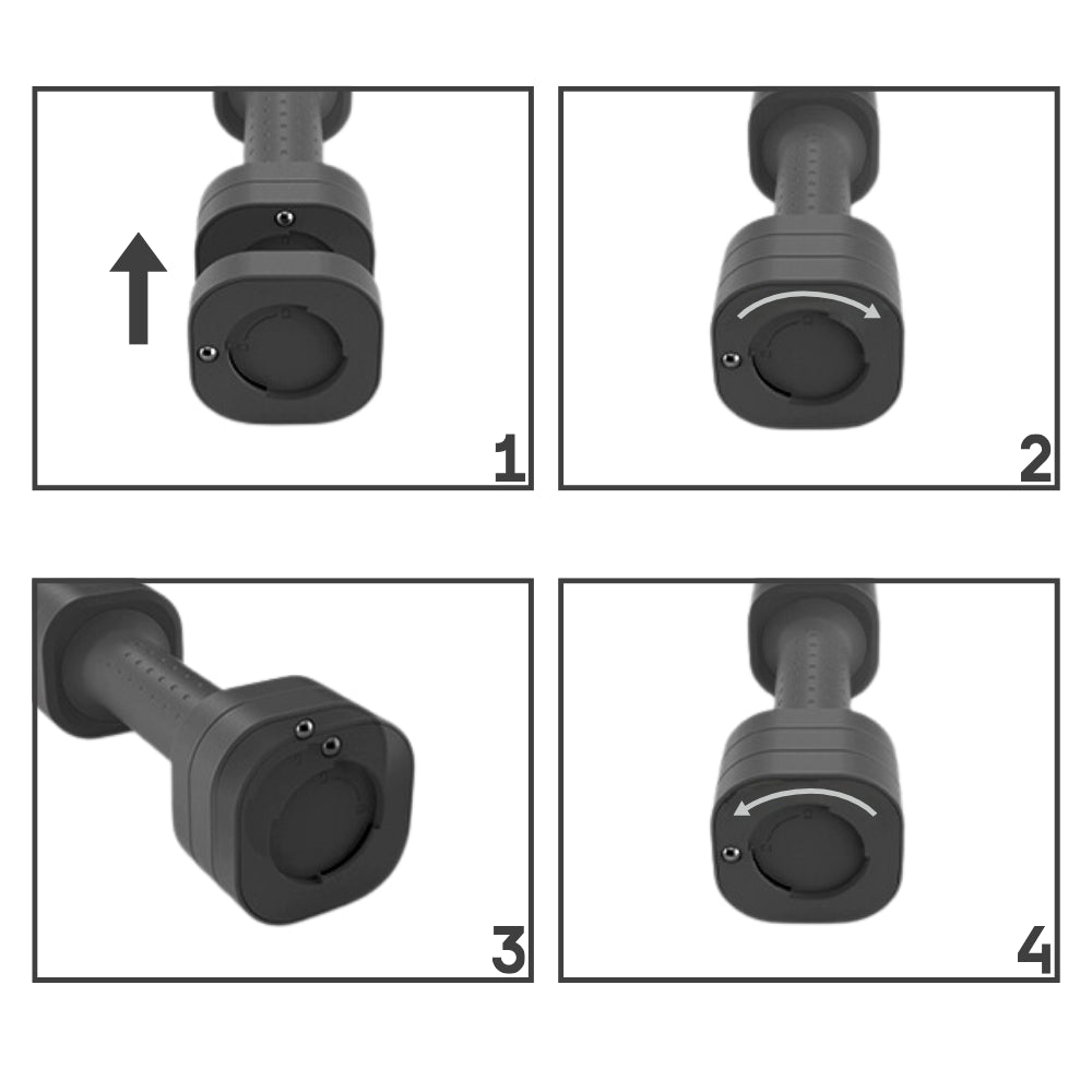 Verstelbare dumbbell - 0.9 t/m 2.3 kg - Zwart