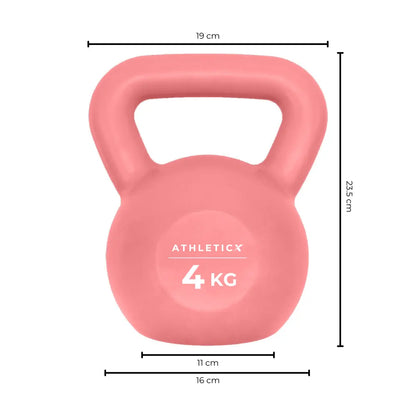 Kettlebell - 4 KG - Roze