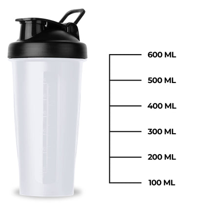 Essential Shakebeker Transparant Zwart - 700 ML