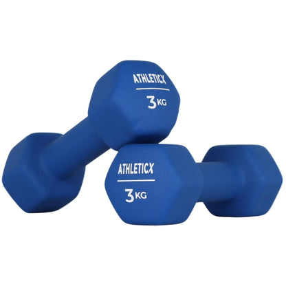 Dumbbell 3.0 kg – Set van 2 stuks - Blauw