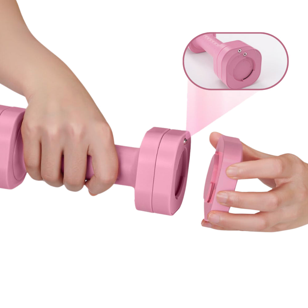 Verstelbare dumbbell - 0.9 t/m 2.3 kg - Roze