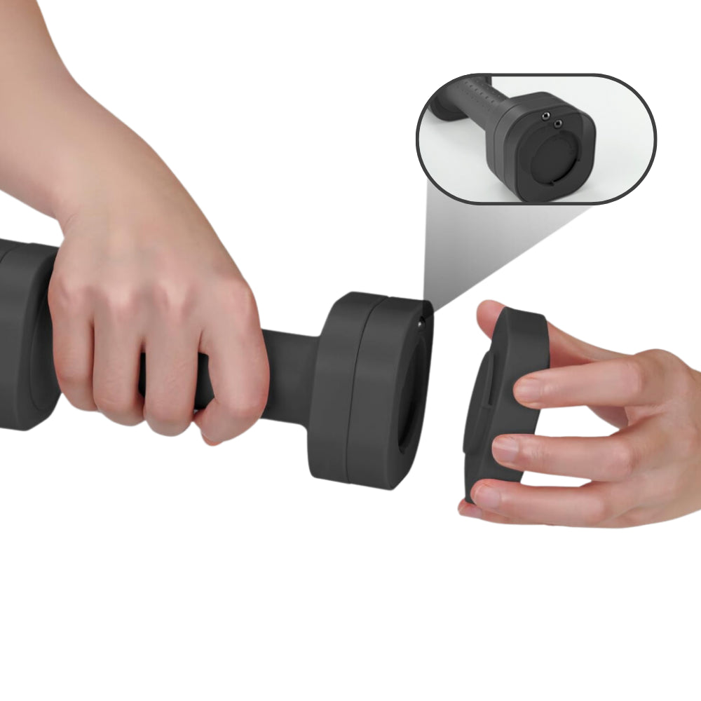 Verstelbare dumbbell - 0.9 t/m 2.3 kg - Zwart