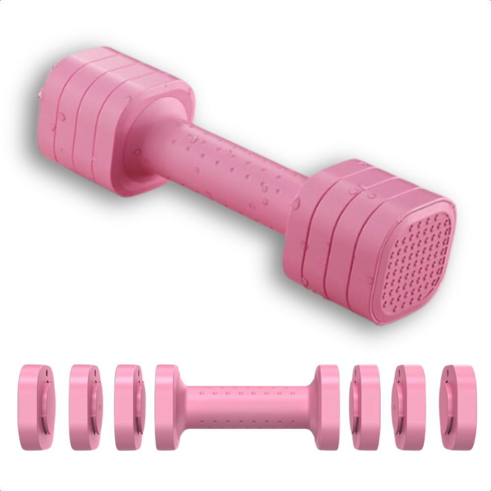 Verstelbare dumbbell - 0.9 t/m 2.3 kg - Roze