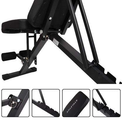 Fitnessbank inklapbaar - Max. 150 kg – Zwart