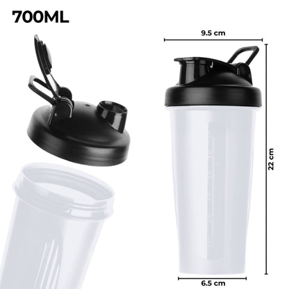 Essential Shakebeker Transparant Zwart - 700 ML