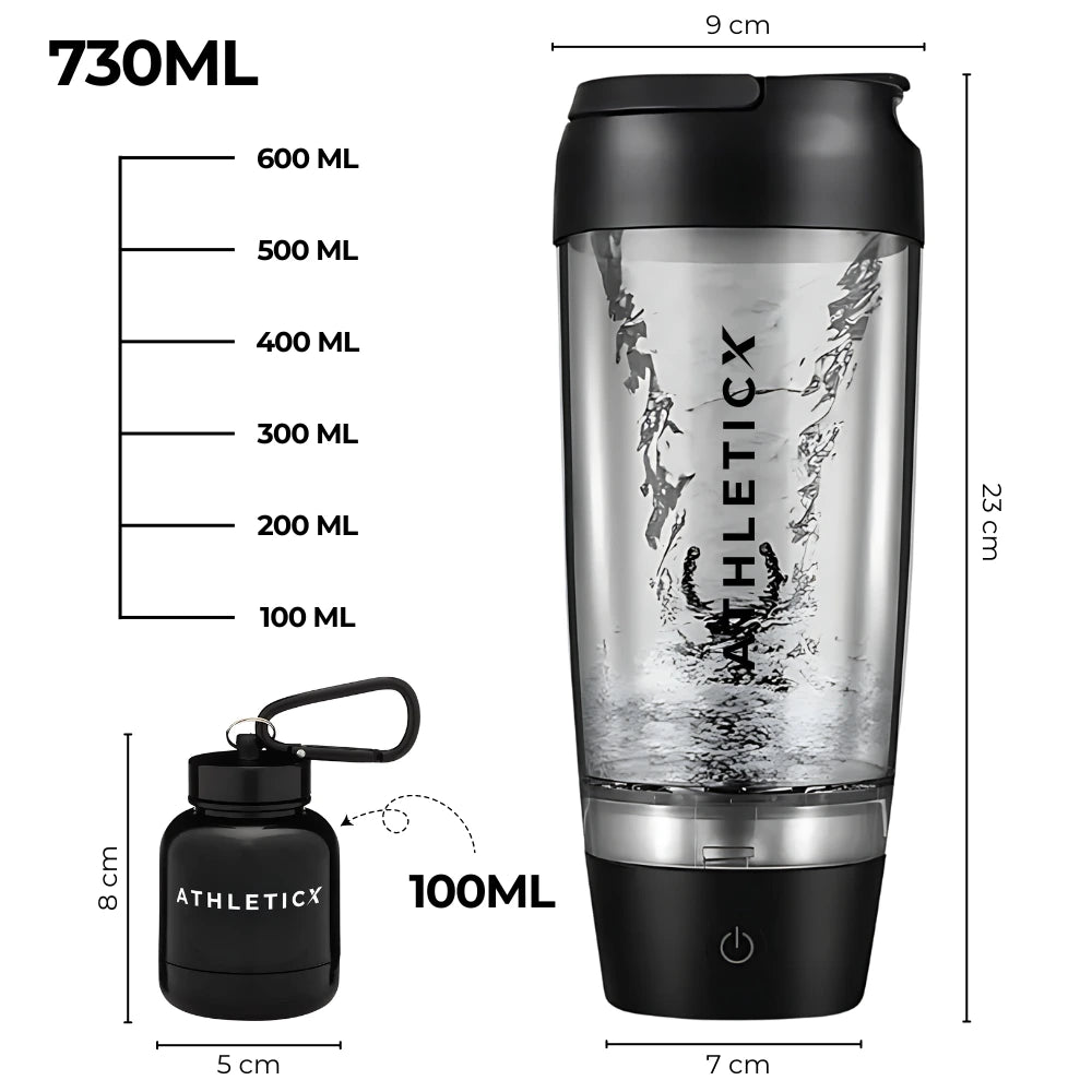 Elektrische Shakebeker Transparant Zwart - 730 ml