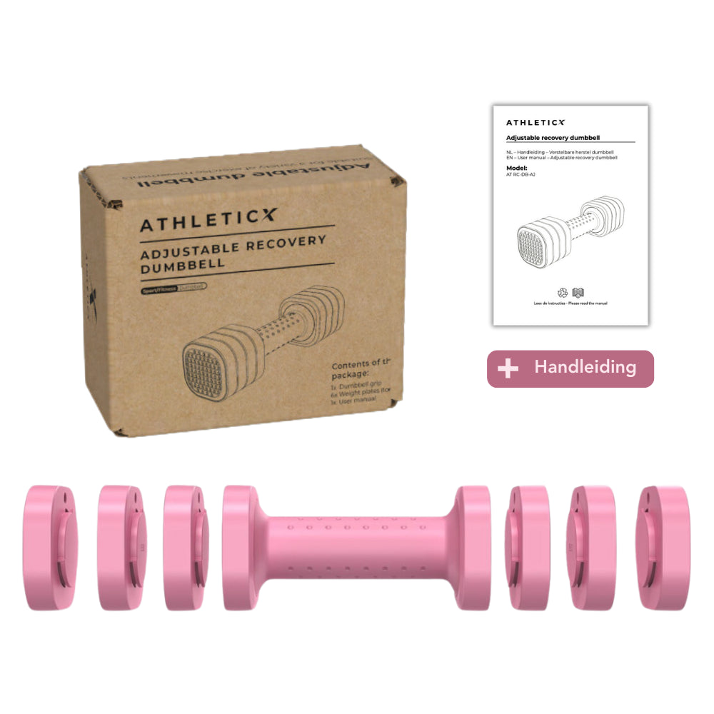 Verstelbare dumbbell - 0.9 t/m 2.3 kg - Roze