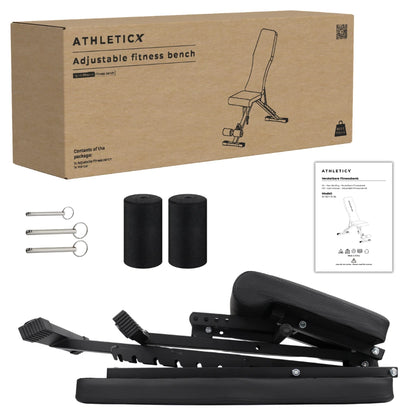 Fitnessbank inklapbaar - Max. 150 kg – Zwart