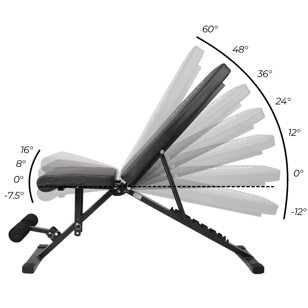Fitnessbank inklapbaar - Max. 150 kg – Zwart