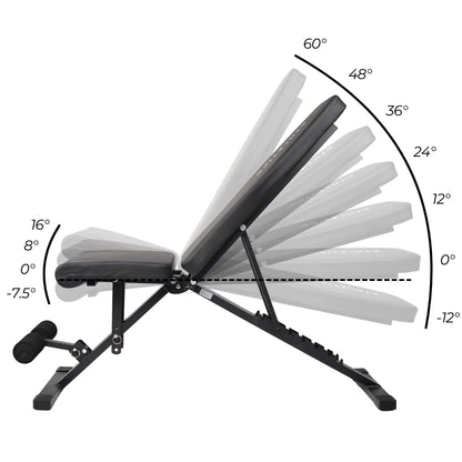 Fitnessbank inklapbaar - Max. 150 kg – Zwart